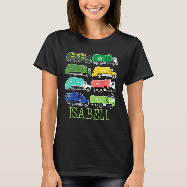Camiseta Isabell Trash Truck For Kids Collector Ecologist G (Anverso)