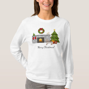 Camiseta Isabella & Tan Smooth Coat Dachshund - Navidad