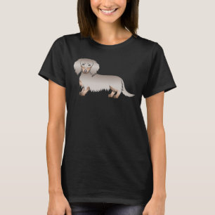 Camiseta Isabella y Tan Perro De Dibujos Animados De Pelo L