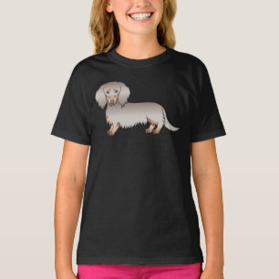 Camiseta Isabella y Tan Perro De Dibujos Animados De Pelo L