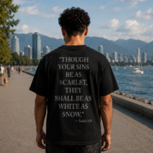Camiseta Isaiah 1:18 Camiseta de Perdón Cristian