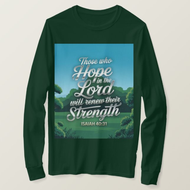Camiseta Isaiah Bible Quote Men's T-Shirt (Anverso del diseño)