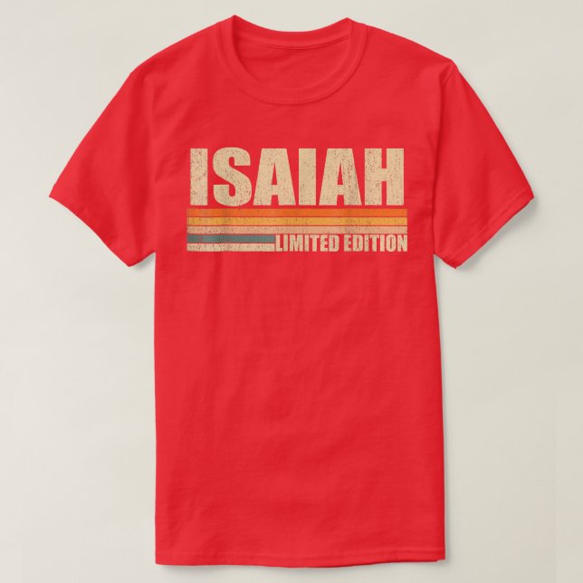 Camiseta Isaiah Gift Name Personalized Funny Retro Vintage (Diseño del anverso)