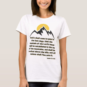 Camiseta Isaías 2:2 Escritura Biblia Cita KJV Mujer