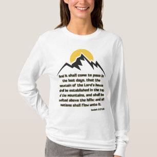 Camiseta Isaías 2:2 Escritura Biblia Cita KJV Mujeres