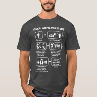 Camiseta Isekai Anime In Si Steps Funny Isekai Anime Novelt