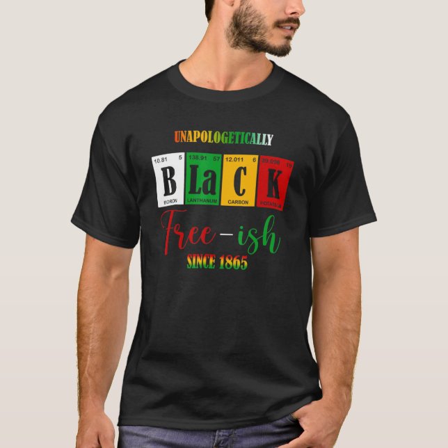 Camiseta Ish sin arrepentimiento negro desde 1865 (Anverso)