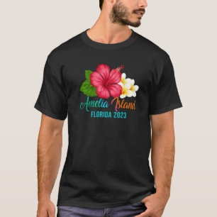 Camiseta Isla Amelia Vacaciones Florida Tropical Hibiscus F