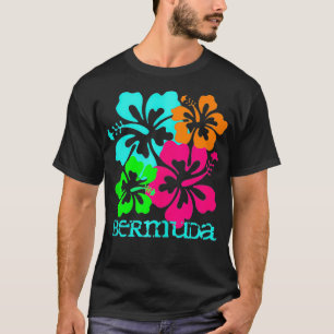 Camiseta Isla Bermuda Playa Tropical Hibiscus Viaje Surf