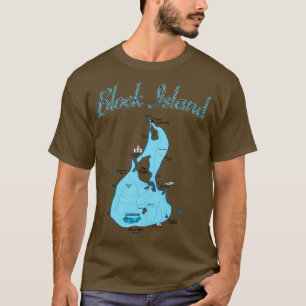 Camiseta Isla Bloque Mapa Isla Rhode