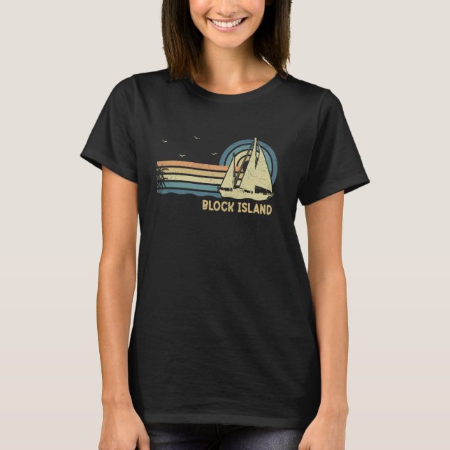 Camiseta Isla Bloque Vela Vintage Verano Sailo (Anverso)