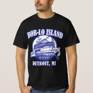 Camiseta Isla Boblo, Detroit Michigan (aspecto vintage)