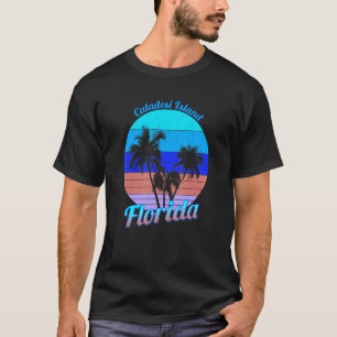 Camiseta Isla Caladesi Florida Palmeras Tropicales Retro