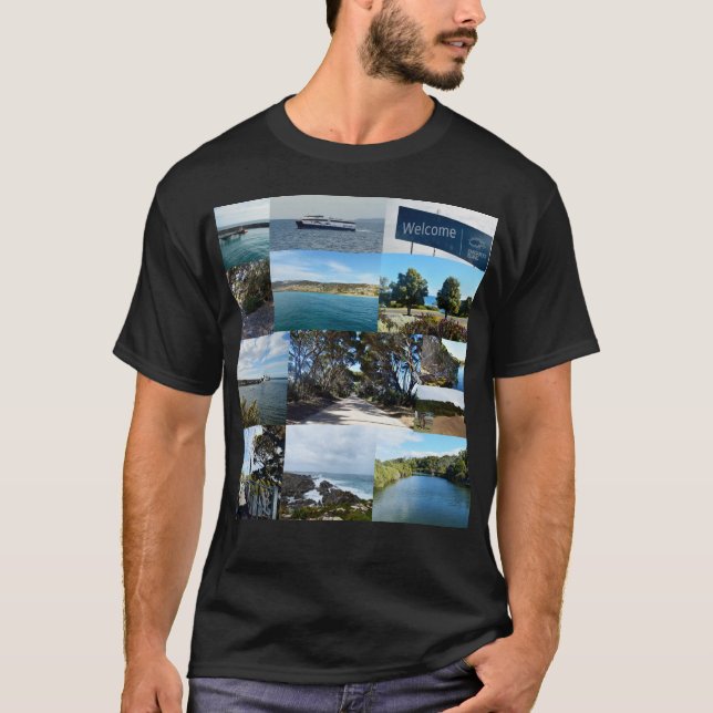 Camiseta Isla Canguro, Australia, Collage de fotos, T-Shi (Anverso)