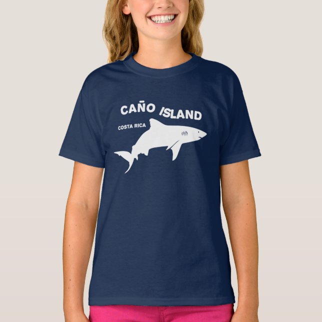 Camiseta Isla Caño de buceo de tiburones - Costa Rica (Anverso)