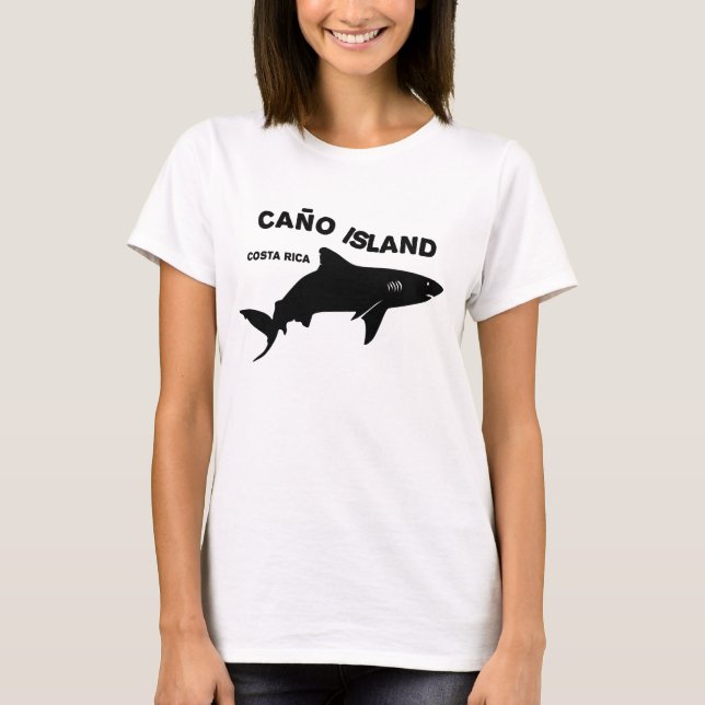Camiseta Isla Caño de buceo de tiburones - Costa Rica (Anverso)