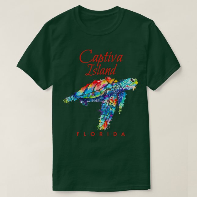 Camiseta Isla Captiva Florida Turba acuática (Diseño del anverso)