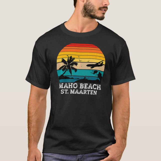 Camiseta Isla Caribe De Maho Beach, San Martín (Anverso)