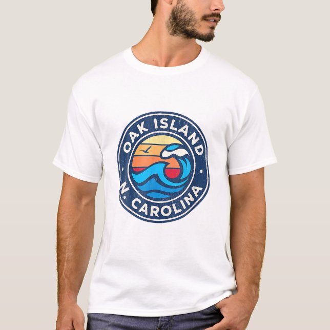 Camiseta Isla Carolina del Norte Vintage (Anverso)