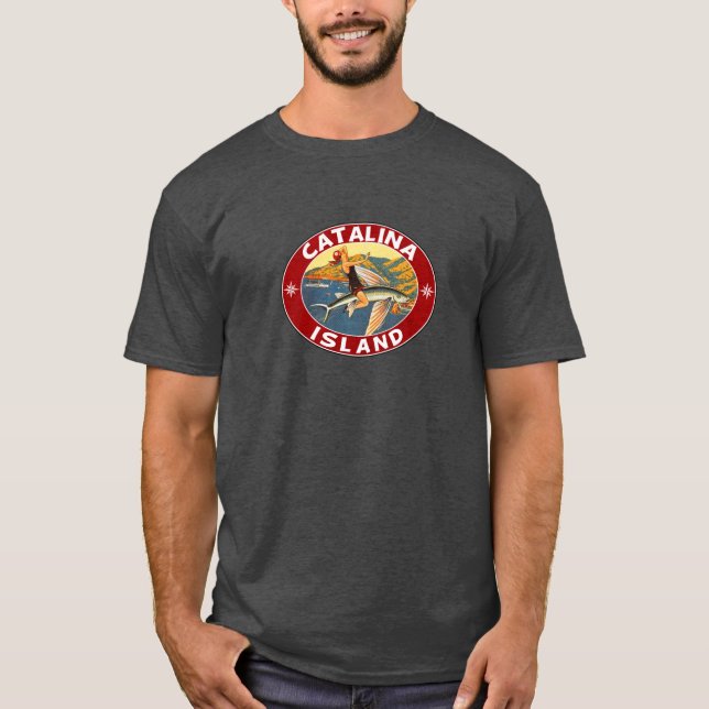 Camiseta Isla Catalina Isla California Flying Fish Vint (Anverso)