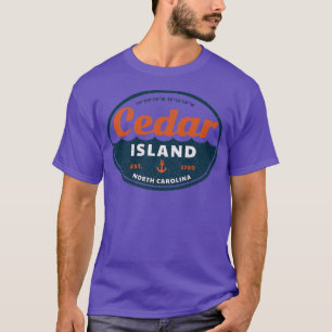Camiseta Isla Cedar, NC Summertime Vacation 