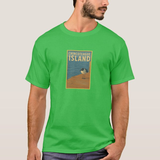 Camiseta Isla Chincoteague sobredimensionada (Anverso)