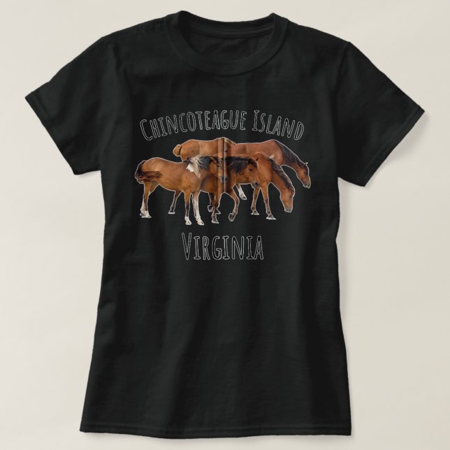 Camiseta Isla Chincoteague Virginia Horse Assateate Pony (Diseño del anverso)