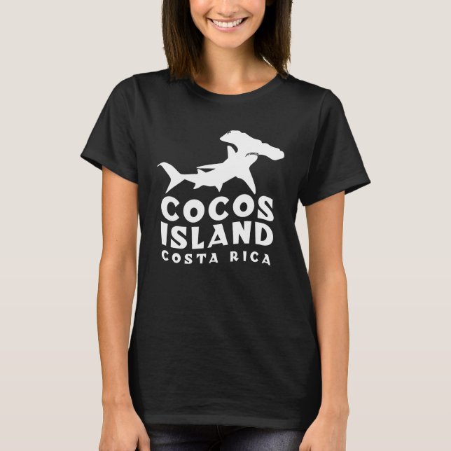 Camiseta Isla Cocos Costa Rica Conciencia del tiburón marti (Anverso)