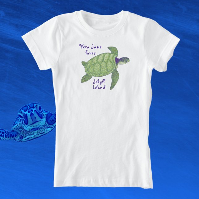 Camiseta Isla Cute Jekyll Isla Tortuga del Mar de Florida (Subido por el creador)