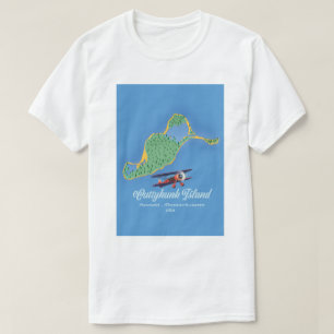 Camiseta Isla Cuttyhunk Gosnold, Mapa de Massachusetts
