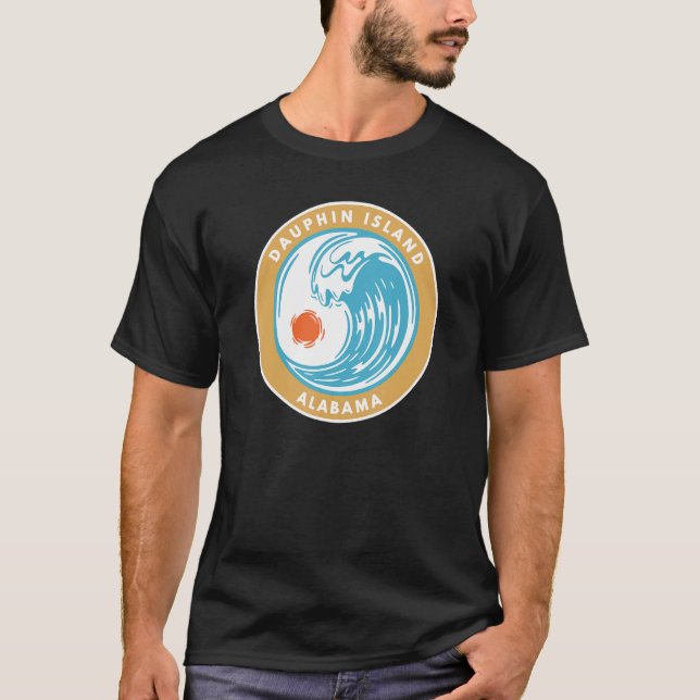 Camiseta Isla Dauphin Alabama Al Beach Ocean Wave Vacatio (Anverso)