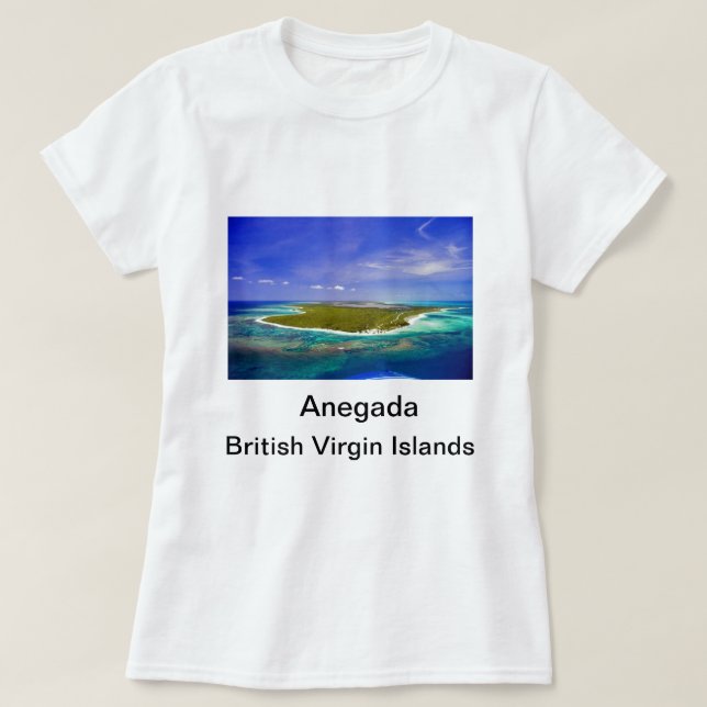 Camiseta Isla de Anegada/bandera B.V.I. superior (Diseño del anverso)