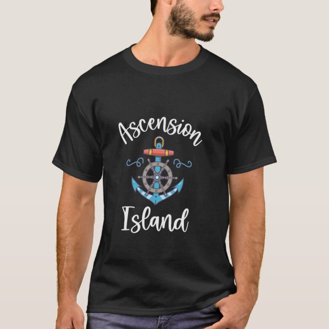 Camiseta Isla de Ascensión Anchor Buques Barco Atlántico Su (Anverso)