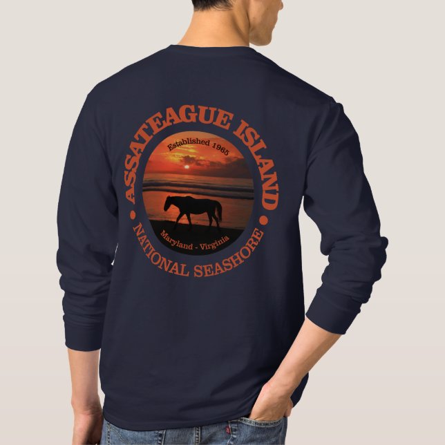 Camiseta Isla de Assateague Mar Nacional (Reverso)