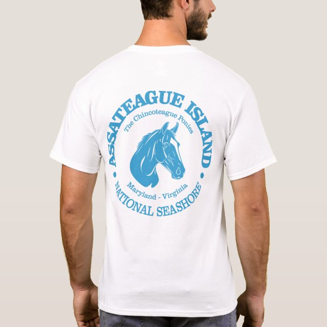 Camiseta Isla de Assateague (pony) (Reverso)