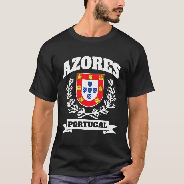 Camiseta Isla de Azores Portugal Tema Orgullo portugués (Anverso)