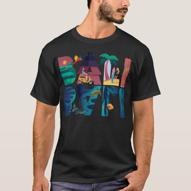 Camiseta Isla de Bali Indonesia Océano Atlántico Paraíso tr (Anverso)