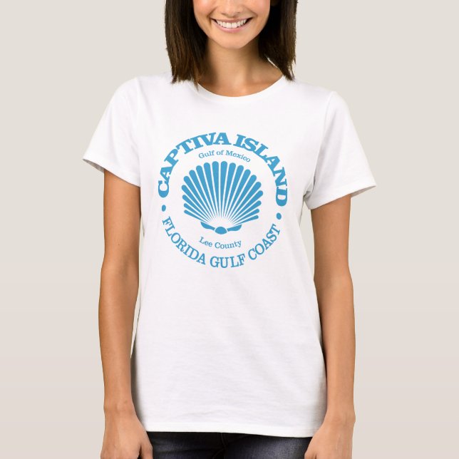 Camiseta Isla de Captiva (concha de mar) (Anverso)