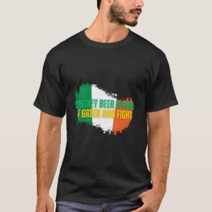 Camiseta Isla De Cervezas Whiskey De Verde Y Lucha Por San