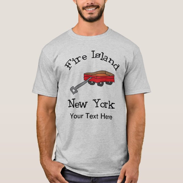 Camiseta Isla de Fuego del Vagón Rojo Personalizada (Anverso)