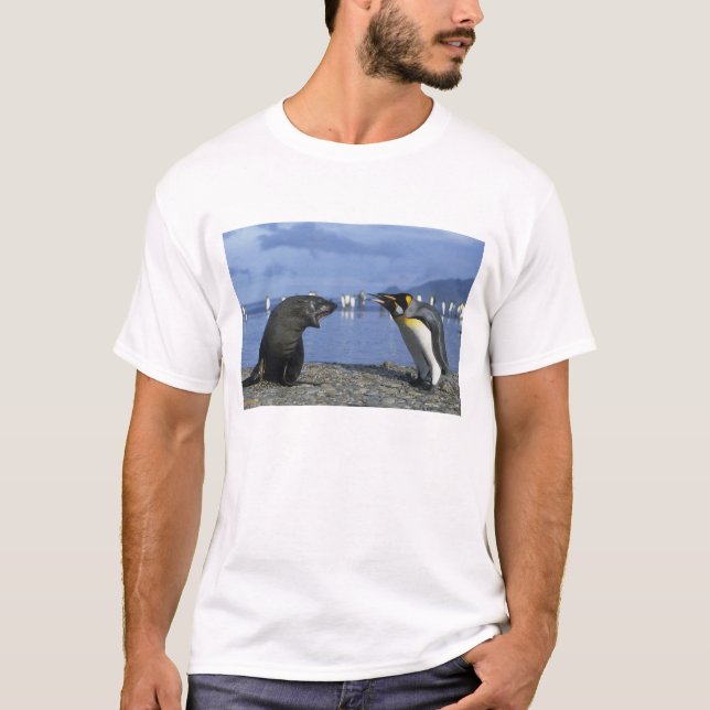 Camiseta Isla de Georgia del Sur, Bahía de St Andrews, Rey (Anverso)
