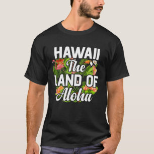Camiseta Isla de Hawái con olas de sol y palmeras