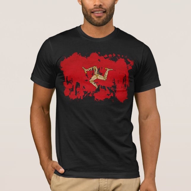 Camiseta Isla de la bandera del hombre (Anverso)