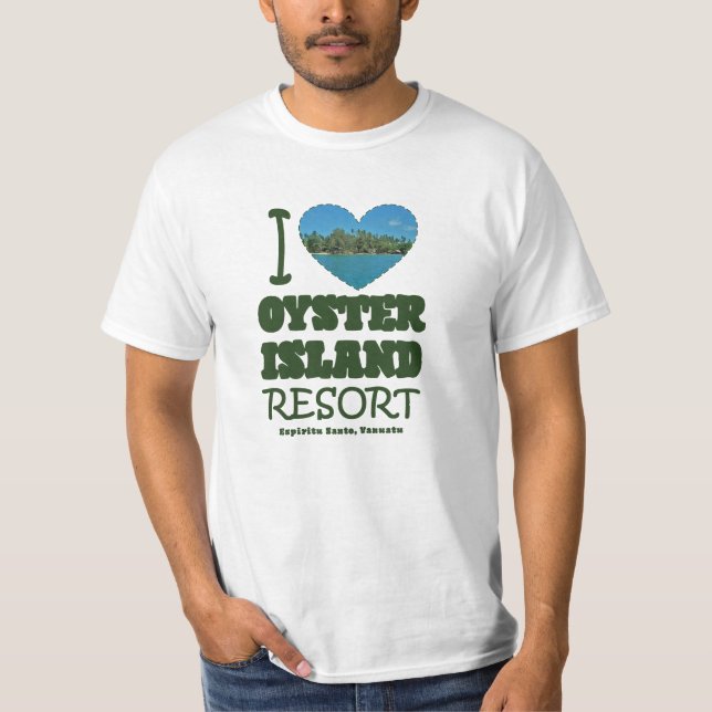 Camiseta Isla de la ostra del "corazón I" (Anverso)