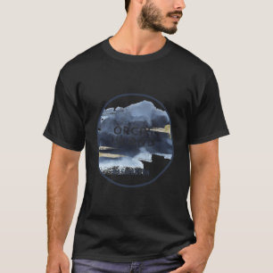 Camiseta Isla de las Orcas Desig de acuarela de Washington 