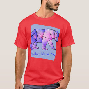 Camiseta Isla De Los Azulejos Galaxy El Oso Resumen Geométr
