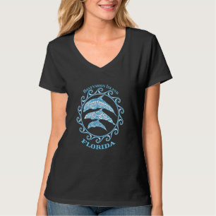 Camiseta Isla de luna de miel Florida Delfines Tribales Océ