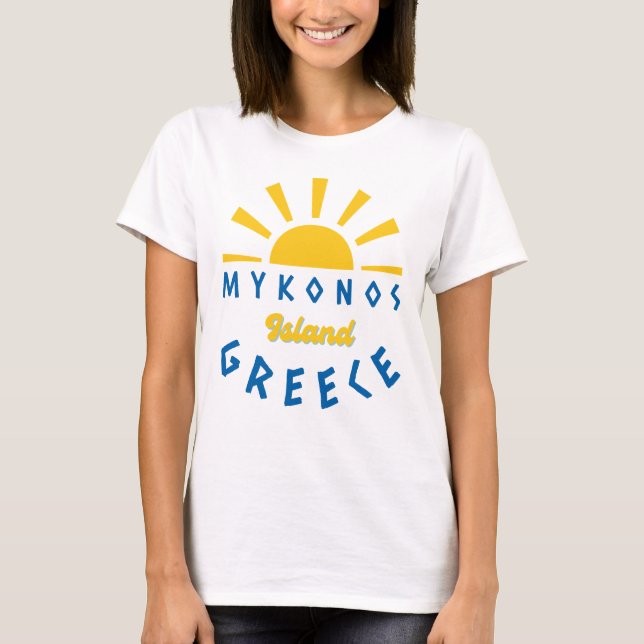 Camiseta Isla de Mykonos, Grecia - Sunshine Women's (Anverso)