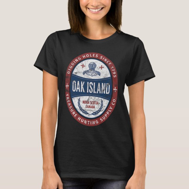 Camiseta Isla de Oak Treasure Hundiendo Retro Templar Knigh (Anverso)