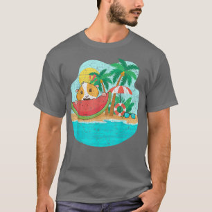 Camiseta Isla de Palmeras Playa Verano Gracioso Guinea Cerd